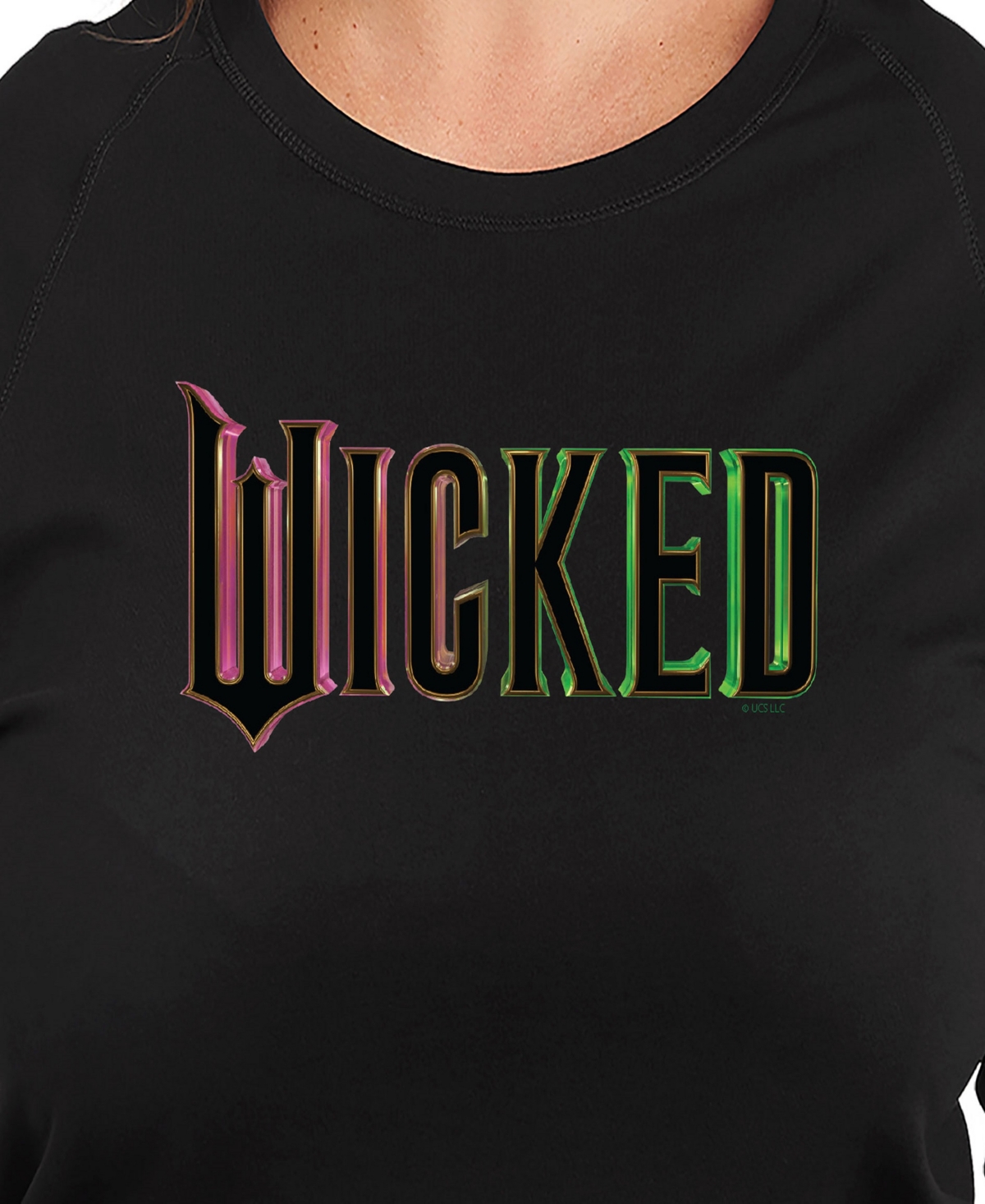 Hybrid Apparel Plus Size Wicked Theatrical Logo Graphic Pullover T-shirt In Black