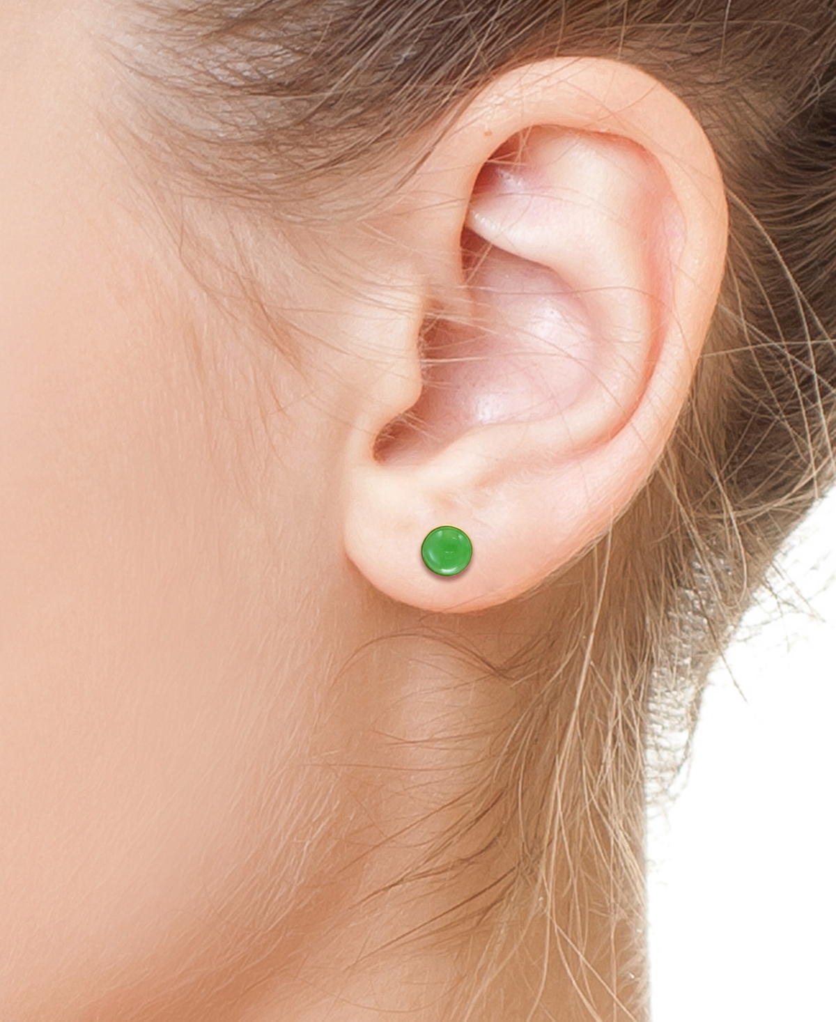 Shop Effy Collection Effy Dyed Jade Stud Earrings In 14k Yellow Gold