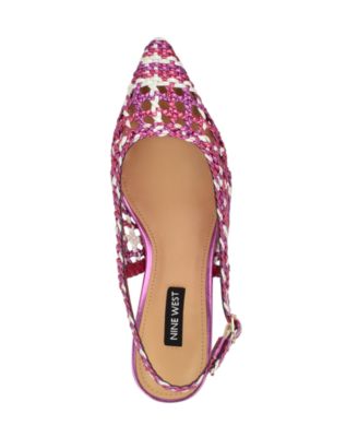 【NINE WEST】Madalene ウーブン スリングバック Madalene Woven Slingbacks – Nine West