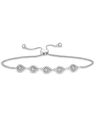 Macy's - Diamond Bolo Bracelet (1/2 ct. t.w.) in Sterling Silver