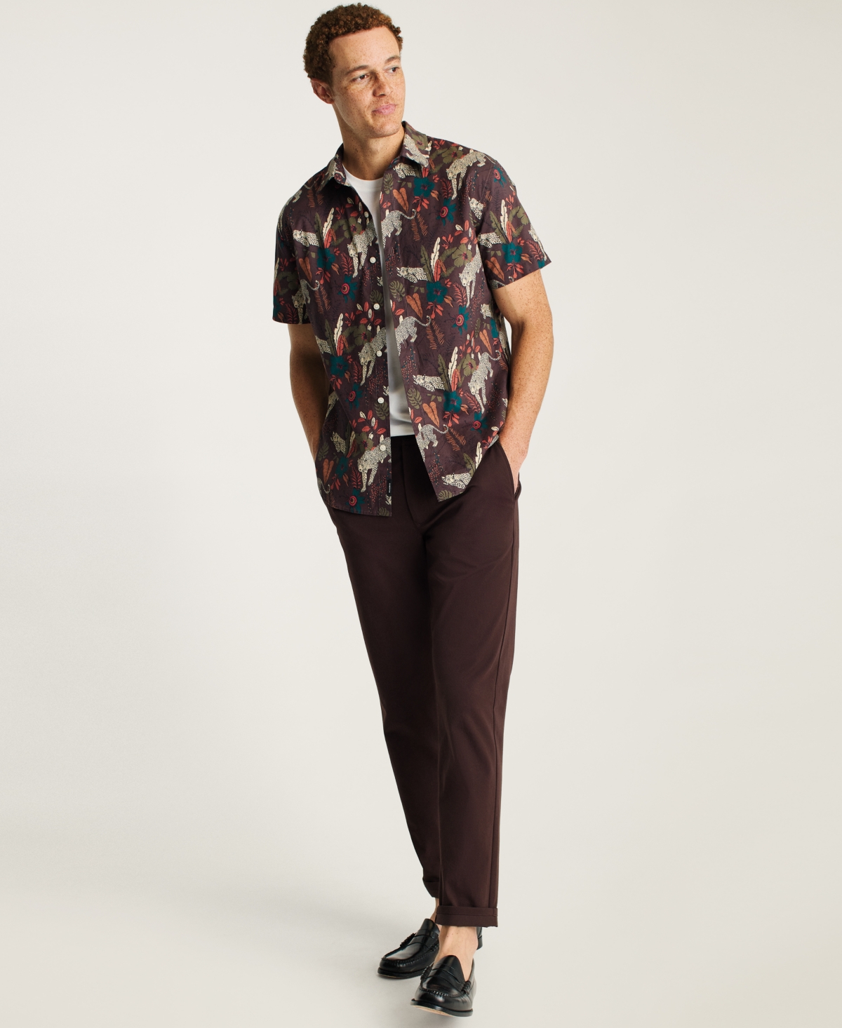 Bonobos Men's Slim-Fit Riviera Leopard Graphic Shirt