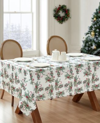 Easy Care Holiday Tablecloth, 60" x 102"
