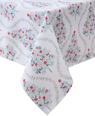 Easy Care Holiday Tablecloth, 70" Round