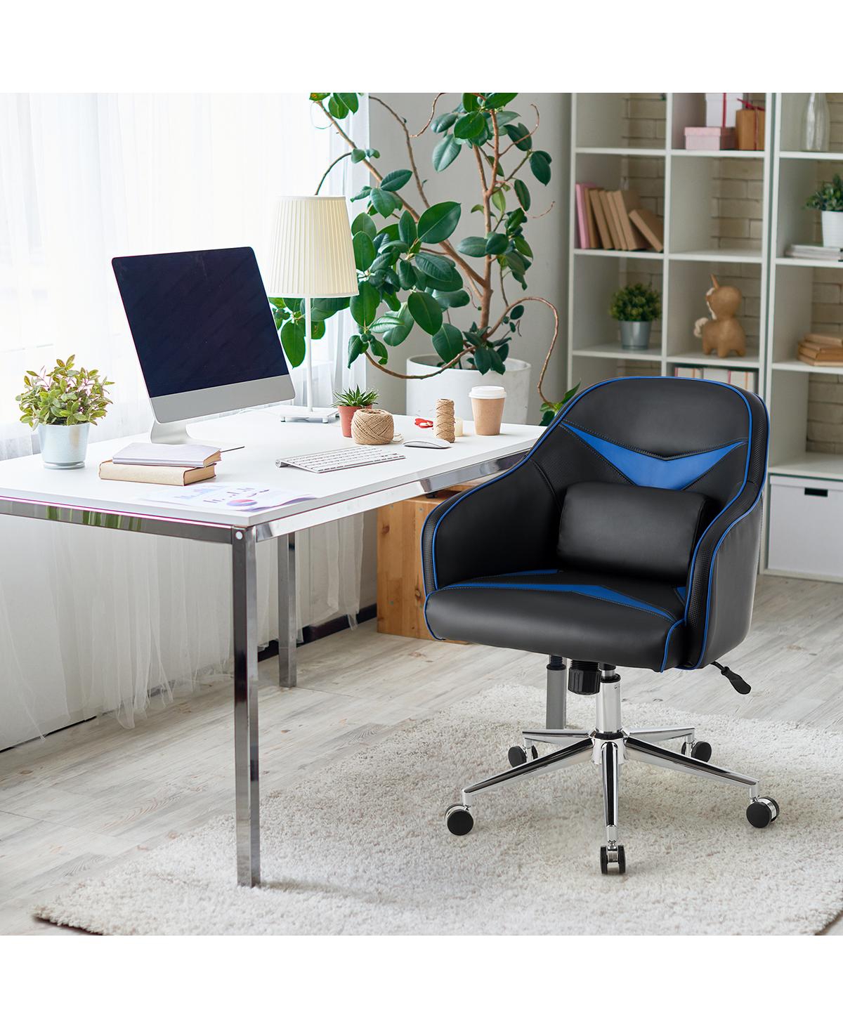Office Chair Task Desk Adjustable Height w/ Massage Lumbar Support