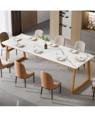 Tribesigns Modern Dining Table for 8, 78.74-Inch Extra Long Kitchen ...