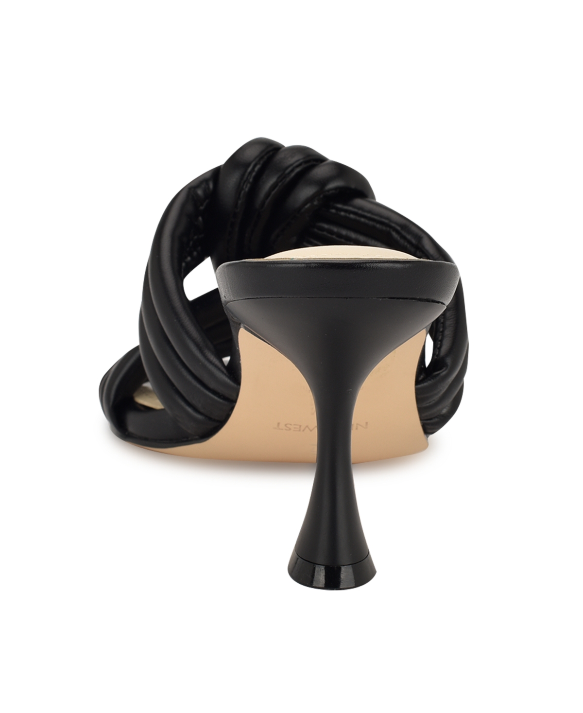 Nine West Women's Norene Slip On Tapered Heel Dress Sandals In Black