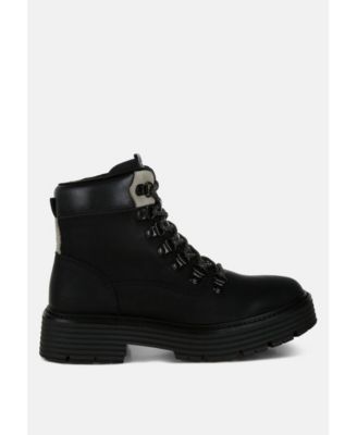 Boskoff Lace-Up Chunky Warm Ankle Boots