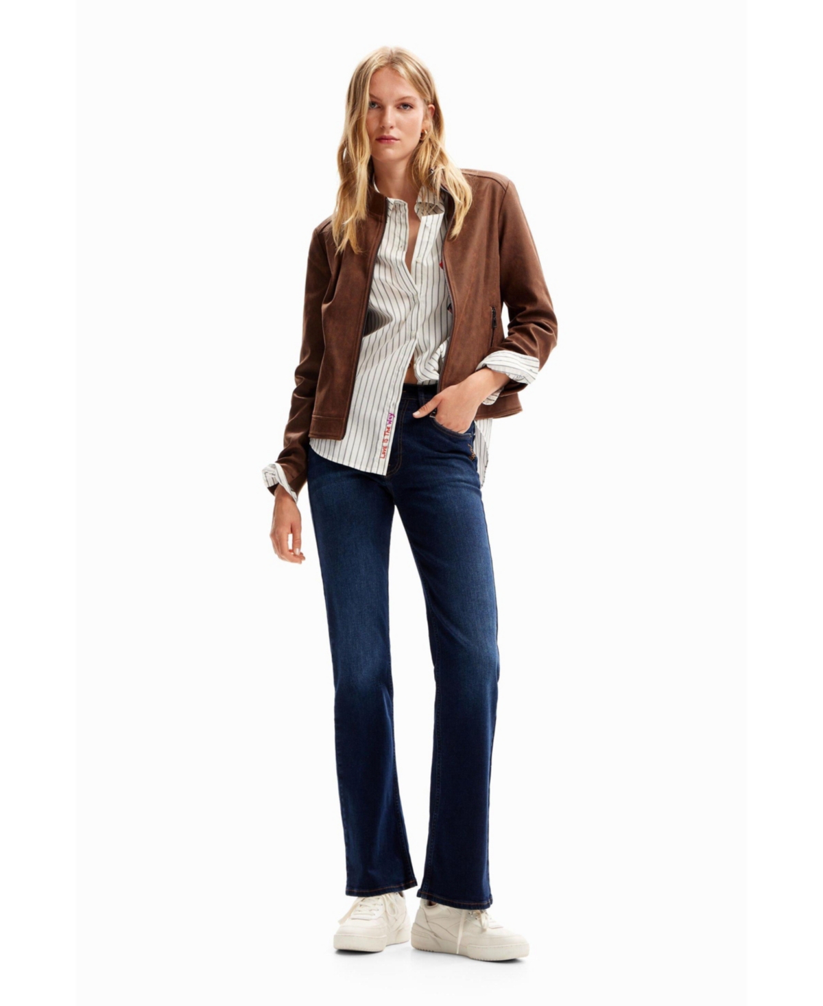 Desigual Women's Slim biker jacket