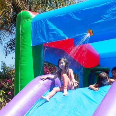 HeroKiddo Octopus Commercial Grade Bounce House Water Slide with Splash Pool for Kids and Adults (with Blower), Wet Dry Combo, Basketball Hoop, Outdoor Indoor, Big Inflatable, Birthday Party Rental