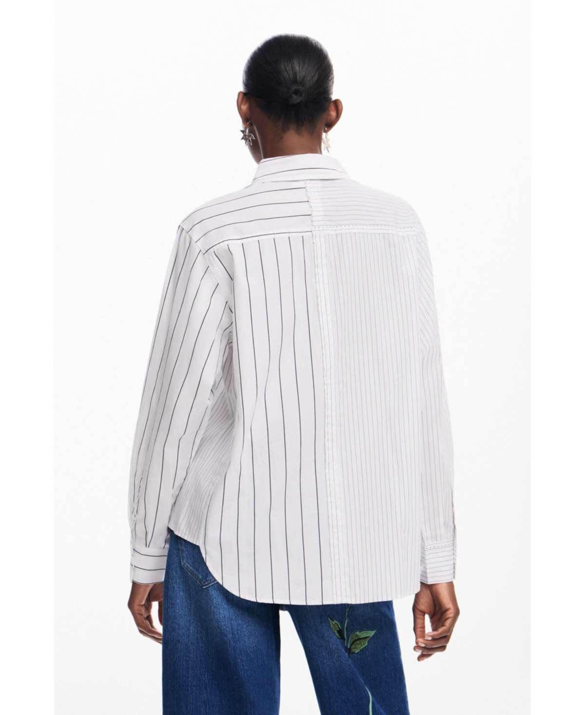 Desigual Women's Striped shirt with phrase