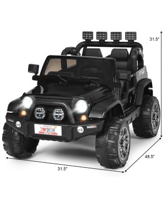 12V 2-Seater Ride-On Truck with Remote Control and Storage Compartment