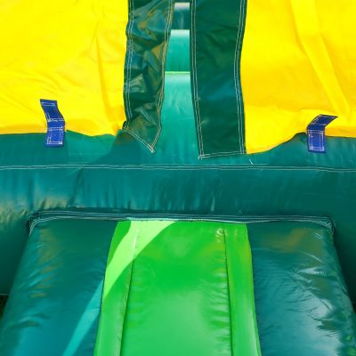 HeroKiddo Safari Bounce House Inflatable for Kids and Adults (with Blower), Commercial Grade, Basketball Hoop, Birthday Party, Rental Quality, Backyard Home, Outdoor Indoor Use, Moonwalk Bouncy House