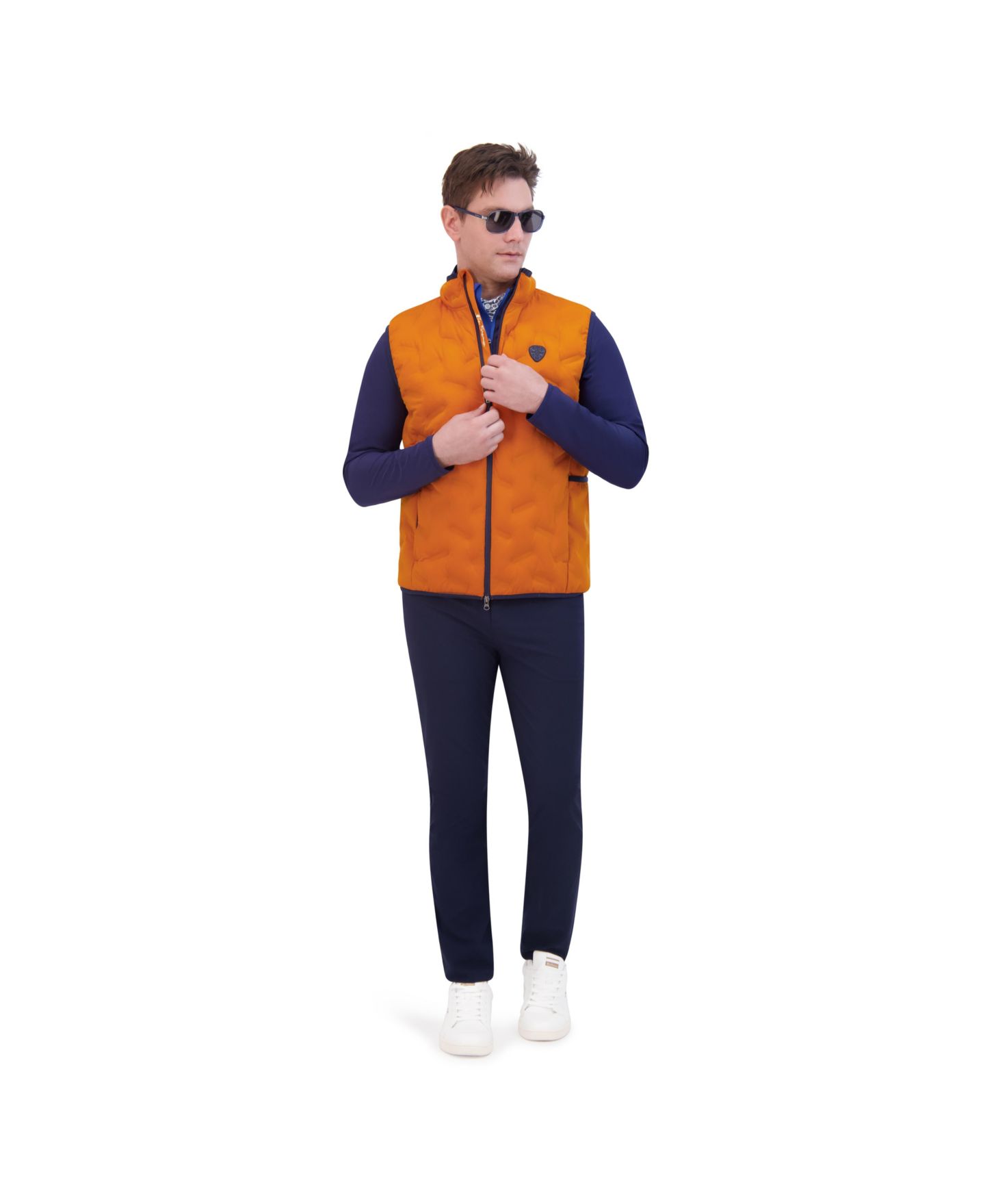 Мужской жилет Ben Sherman Sport 4Way Stretch Seamless Quilt Vest, цвет: Тёмно-синий — фото 6
