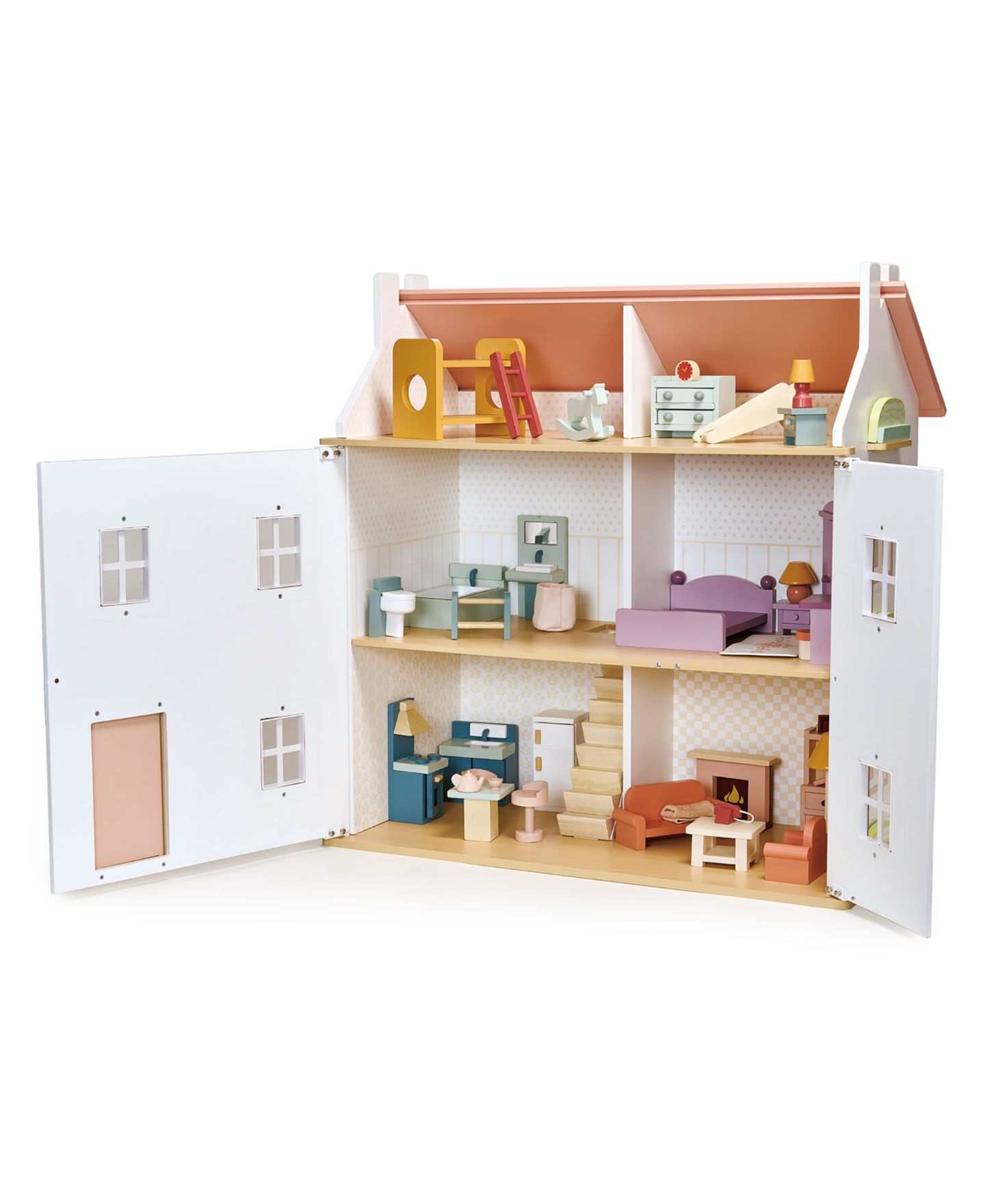 Детские куклы Mentari Toys Downstairs Furniture Bundle Solid Wood 3-Piece Set, Ages 3+ — фото 2