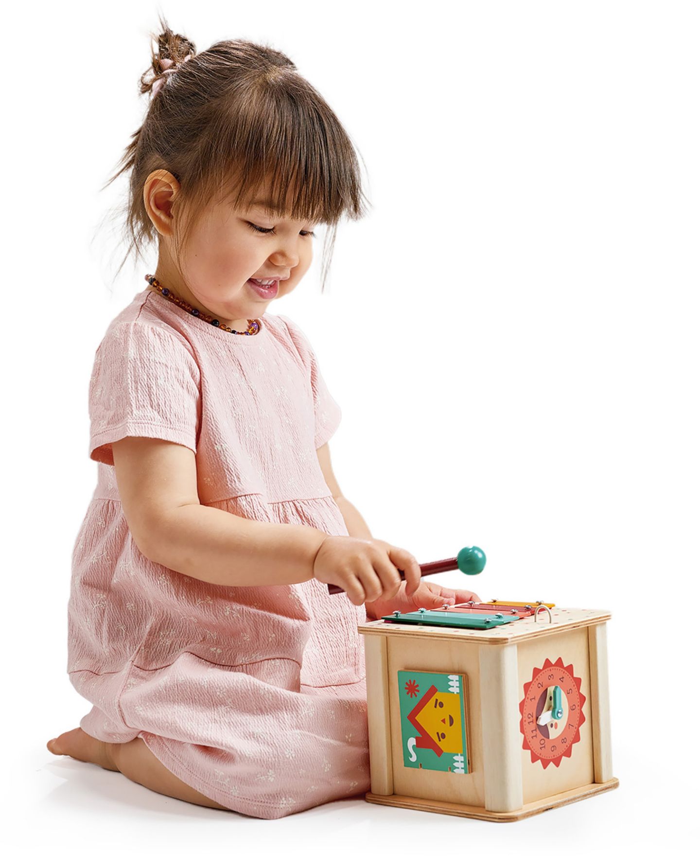 Детская игрушка Mentari Toys Wooden 6-Sided Musical Activity Cube, Ages 3+ — фото 4