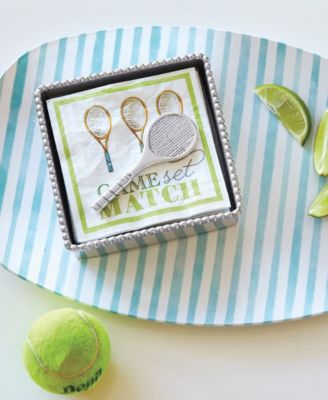 Game, Set, Match 1949 Beaded Napkin Box Set