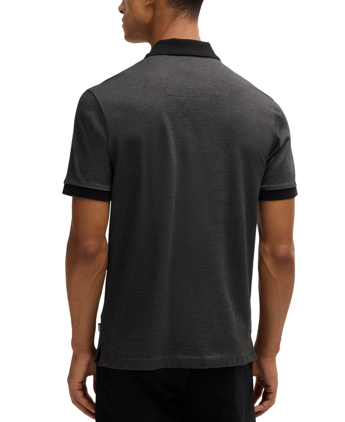 HUGO BOSS BOSS BY HUGO BOSS MEN'S REGULAR-FIT MICRO-PATTERN POLO 