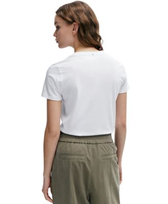 Women's Contrast Logo Regular-Fit T-Shirt