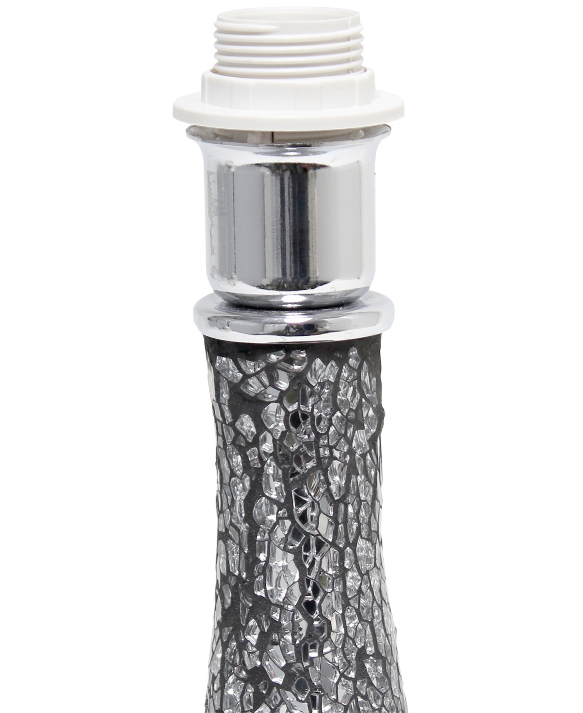 Creekwood Home 14.17" Patchwork Crystal Glass Table Lamp In Black