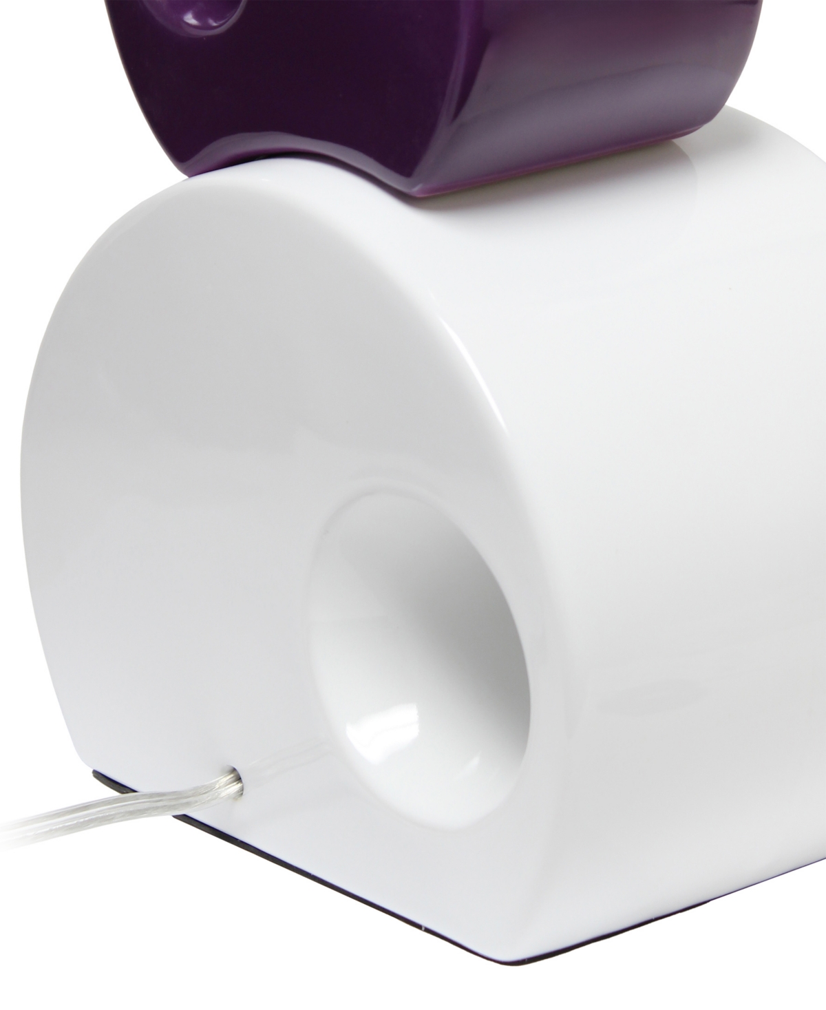 Lalia Home 28.5" Modern Stacked Circle Table Lamp In Purple