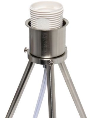 19.69" Contemporary Brushed Nickel Pedestal Table Lamp