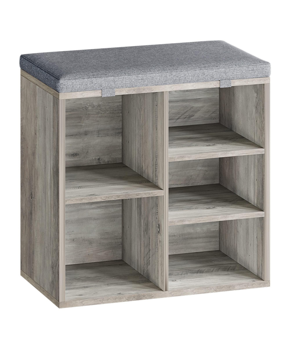 gaomon Inches Shoe Bench with Cushion, Shoe Rack Bench, Ten Cubbies Storage Entryway Bench with Adjustable Shelves