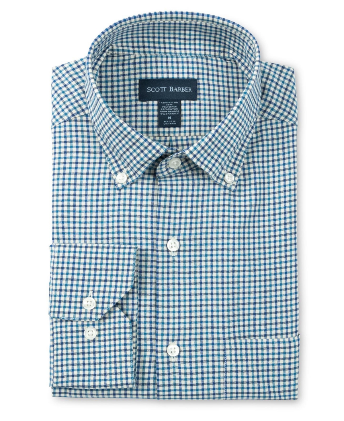 Scott Barber Men's Soft Performance Melange Tattersall