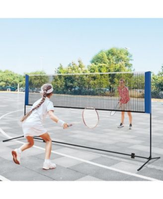 14 ft Adjustable Badminton Net Stand with Portable Carry Bag