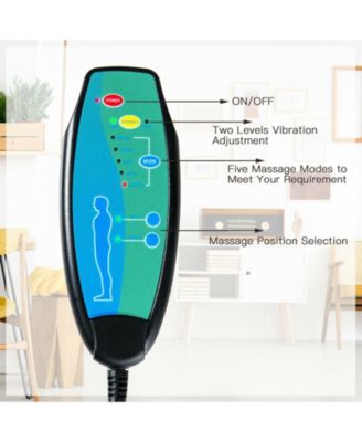 Velvet Massage Recliners with Ottoman Remote Control and Side Pocket