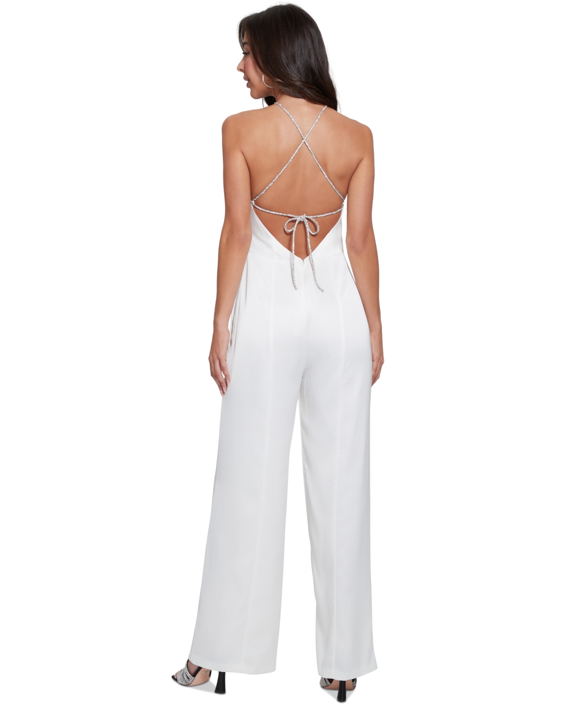 Guess Women's Kandi Crystal-Strap Sleeveless Jumpsuit