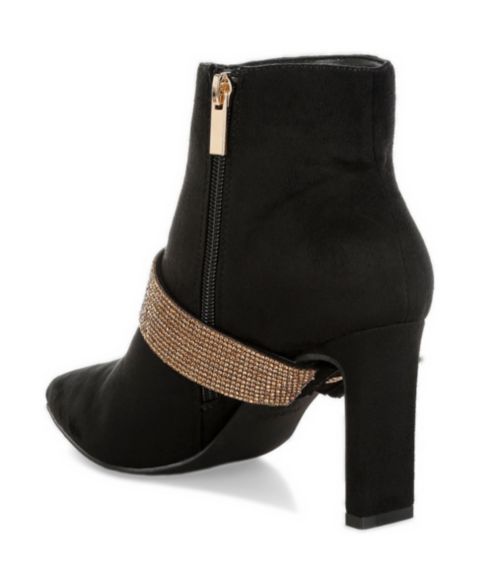 Женские ботинки Rag & Co Asagao Diamante and Rhinestones Strap, цвет: Чёрный
