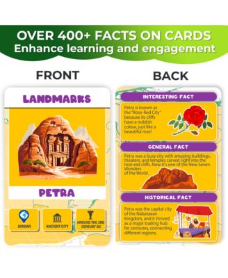 70 Pcs Jigsaw Puzzles for Kids Ages 4-6 - 400+ Facts on 50 Flashcards
