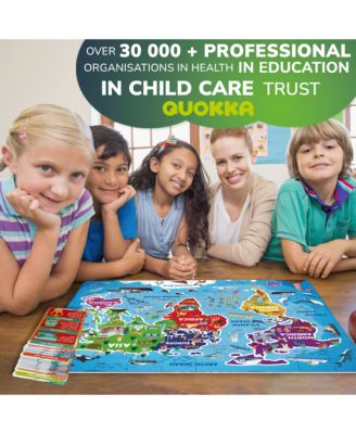 70 Pcs Jigsaw Puzzles for Kids Ages 4-6 - 400+ Facts on 50 Flashcards