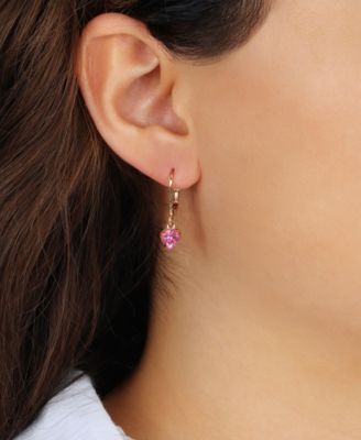 Crystal Heart Drop Earrings