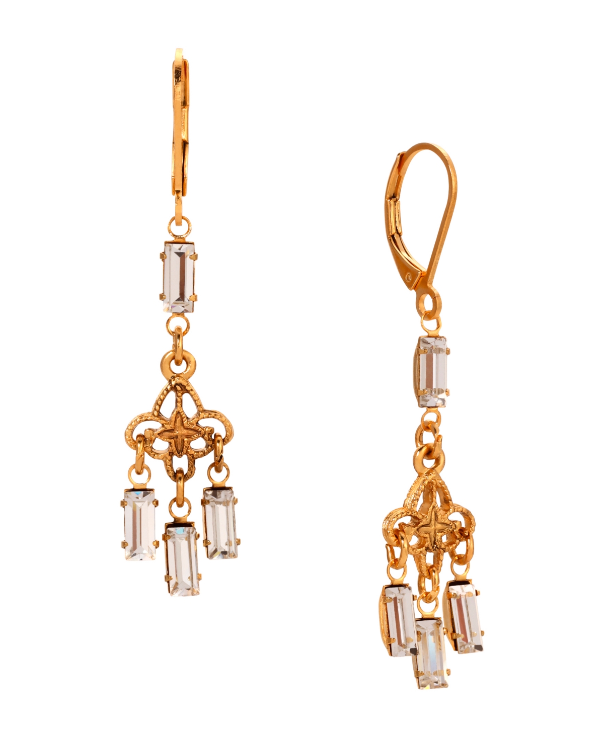 2028 CRYSTAL MINI CHANDELIER DROP EARRINGS 