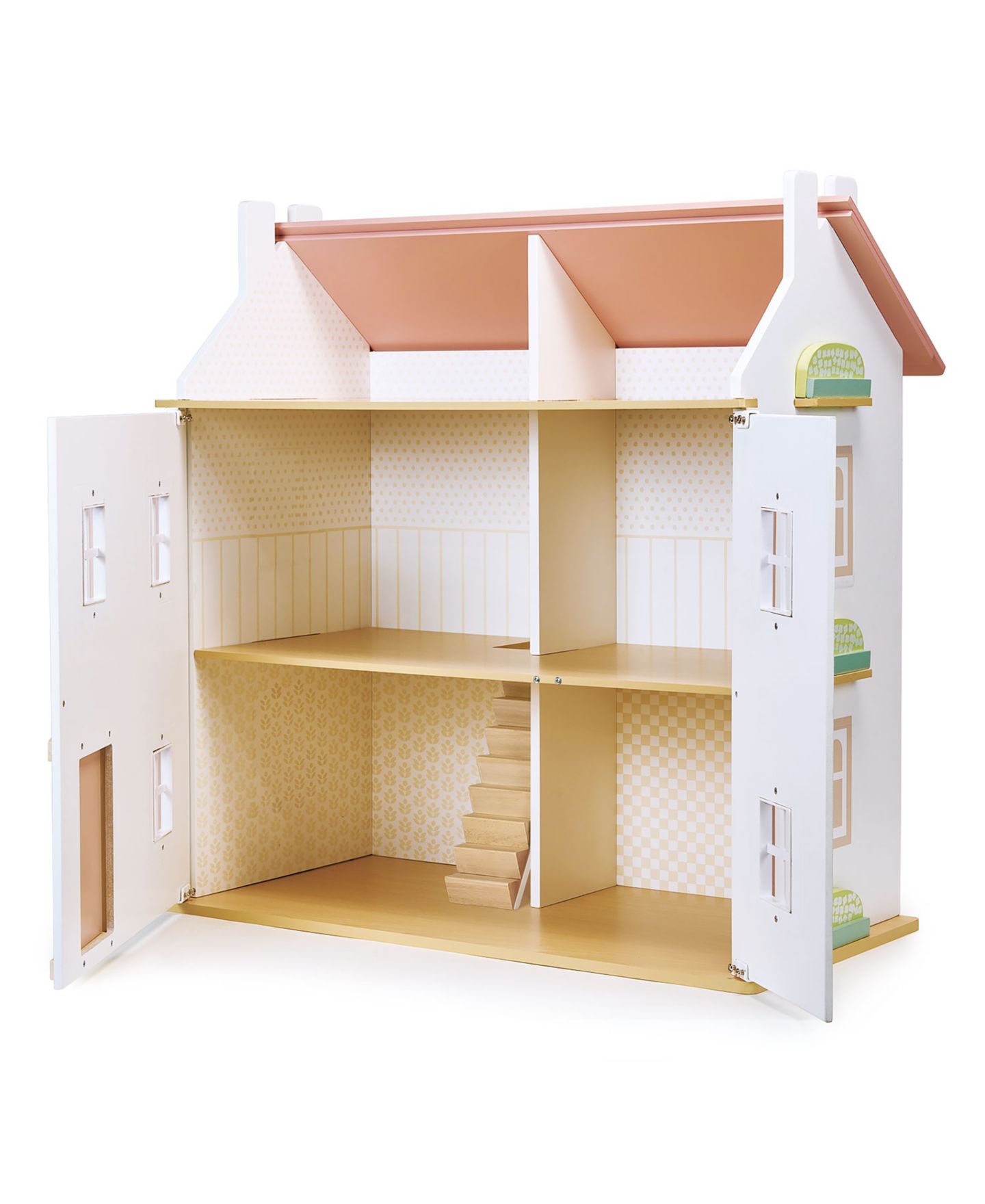 Двухэтажный деревянный кукольный домик Mentari Toys Clover, 60 x 33.5 x 62.5 см, 3+ — фото 5