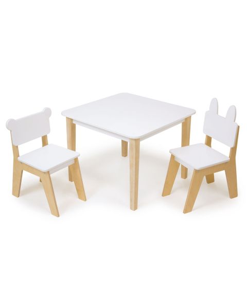 Детские игрушки Mentari Toys Bear and Rabbit Activity 3-Piece Table and Chair Set, от 3 лет