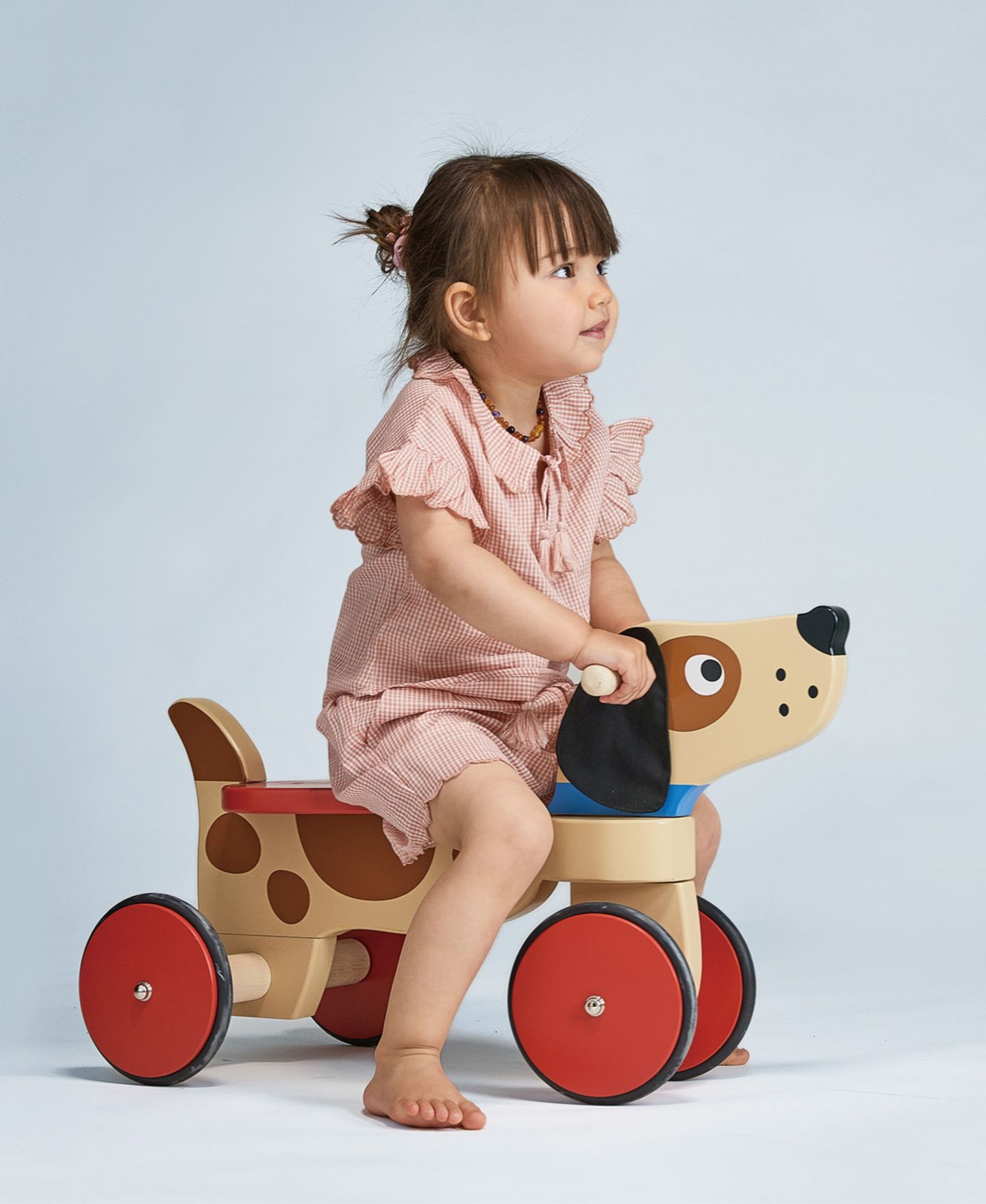 Детская игрушка Mentari Toys Wooden Ride On Puppy with Anti-Skid Wheels, Ages 3+ — фото 4