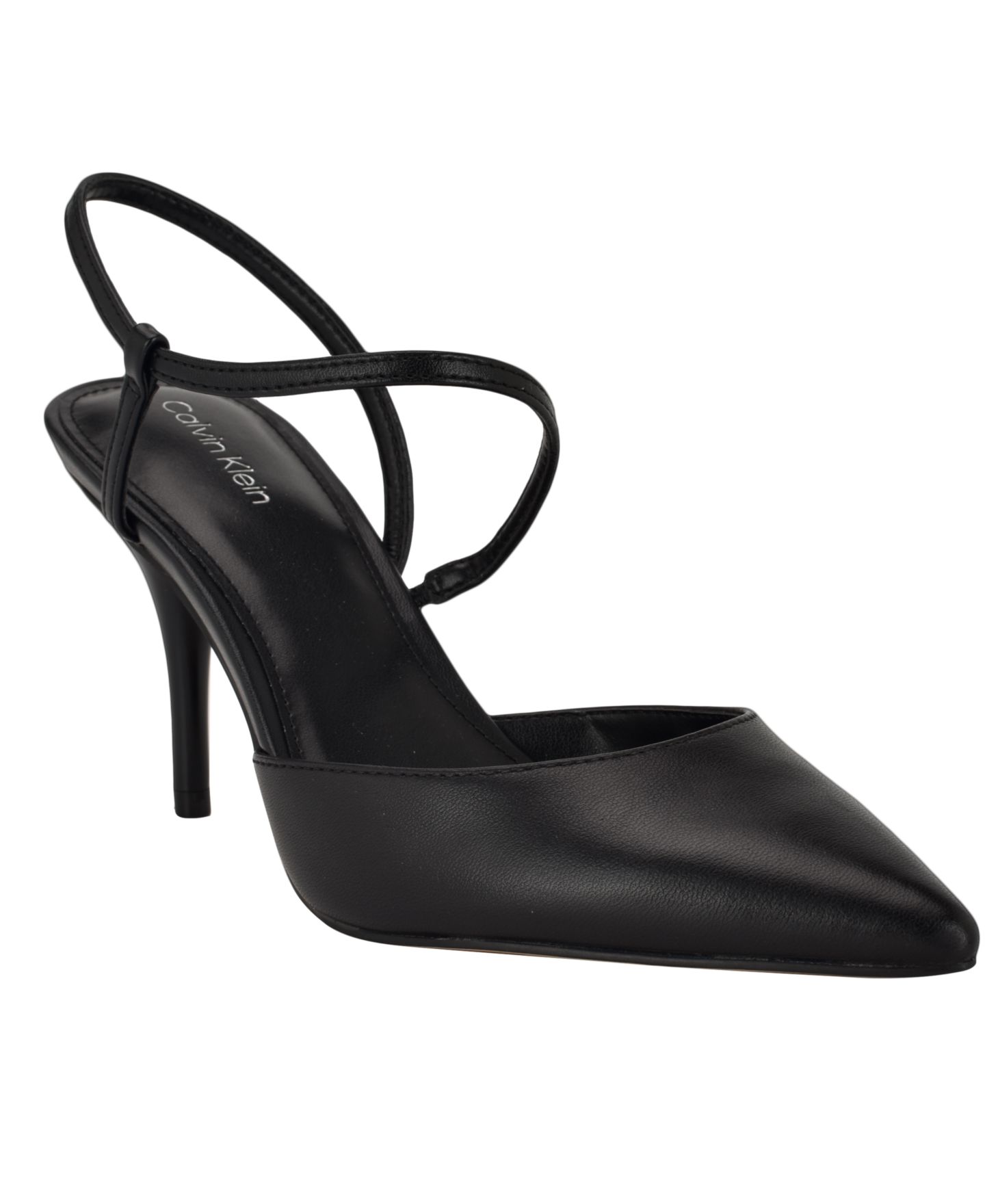 Женские туфли Calvin Klein Cordera Strappy Slip-On Stiletto Pumps, цвет: Чёрный — фото 1