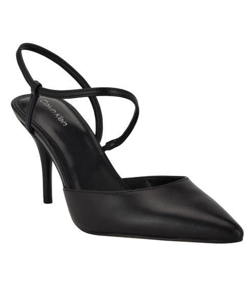 Женские туфли Calvin Klein Cordera Strappy Slip-On Stiletto Pumps, цвет: Чёрный