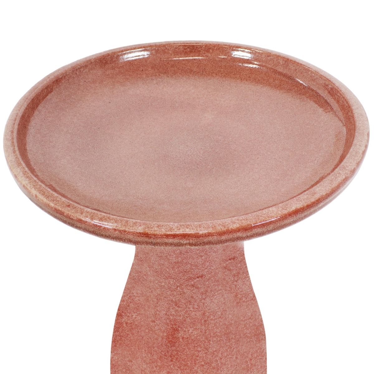 Sunnydaze Decor Duo-Tone Outdoor High-Fired Ceramic Glazed Bird Bath - Lava