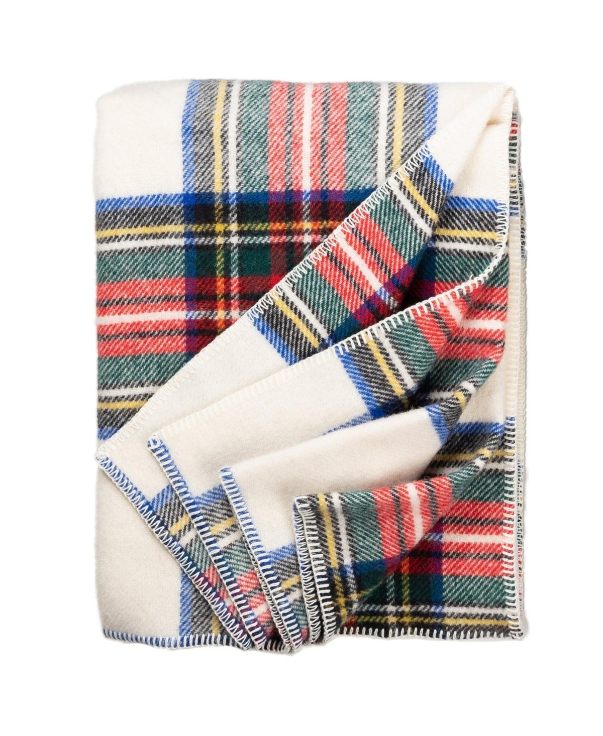 Prince Of Scots Highland Tweeds Big Throw, 59" X 80" In Red White