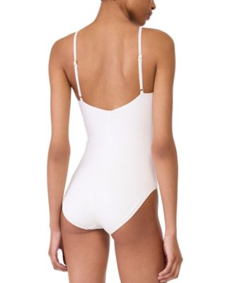 Women's High-Neck Rosette One-Piece Swimsuit