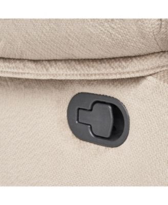  Large Size Skin-Friendly Fabric & Steel Frame Manual Recline, Dual Cup Holders, Overstuffed Comfort Recliner Chair