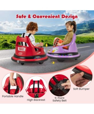 12V Kids Ride On Bumper Car with Remote Control and Dual Joysticks
