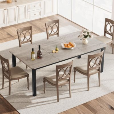 78.7" Long MDF 6 to 8 People Industrial Dining Table