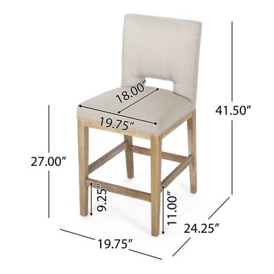 27 Inch Counter Stools, Set Of 2,Fabric