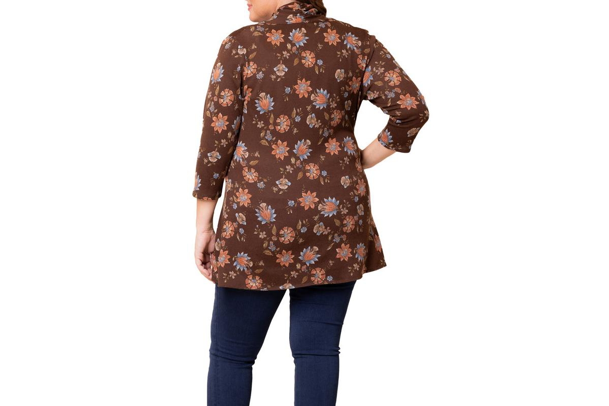 Kiyonna Plus Size Lori 3/4 Sleeve Cardigan with Drawstring Closure