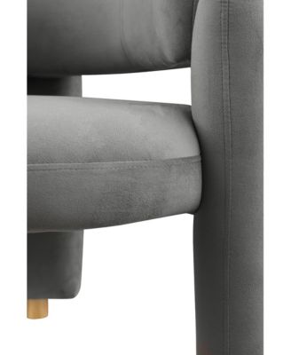 Barrel Accent Chair Curved Arms, Waterfall Seat