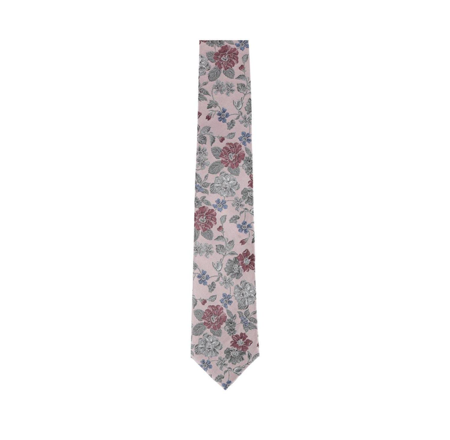 Men's Nico Subtle Vine and Flower Patterned Silk Necktie